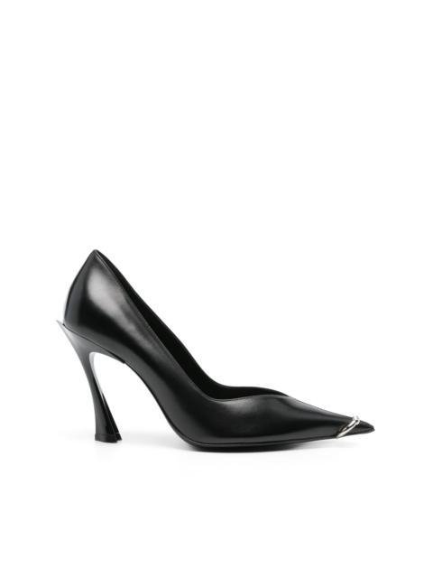 MUGLER 95mm piercing-detail pumps