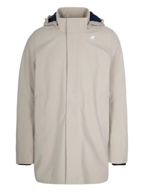 K-WAY logo-detail hooded jacket