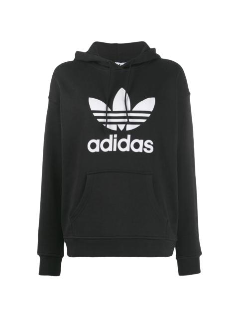 adidas Trefoil logo print hoodie