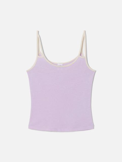RE/DONE Hanes Gemini Tank - Baby Violet with Vintage White