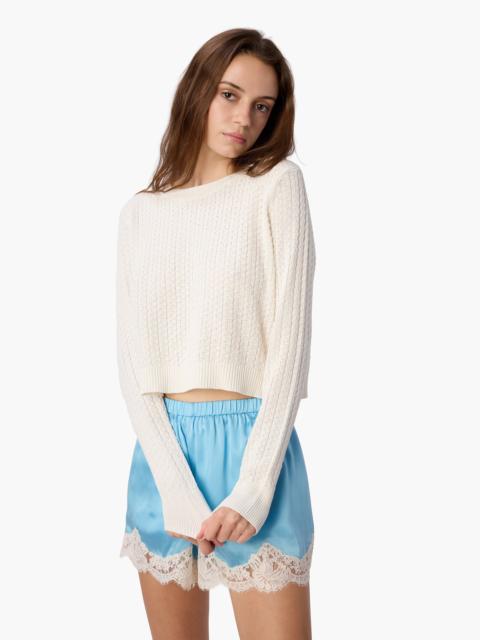 CAMI NYC LESLEY CROPPED SWEATER MACADAMIA
