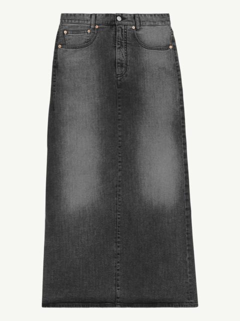 【MM6 MAISON MARGIELA】 Patchwork denim maxi skirt Patchwork denim maxi skirt in blue - MM 6 Maison Margiela