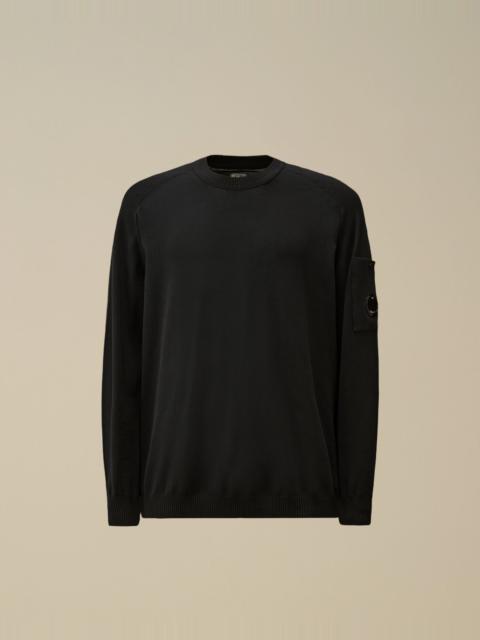 C.P. Company Cotton Crepe Crewneck Lens Sweater