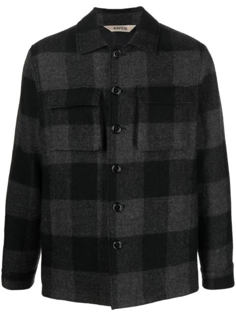 Aspesi check-pattern shirt jacket