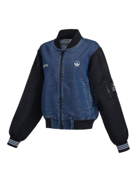 adidas (WMNS) adidas Collegiate Denim Jacket Asia Sizing 'Blue' HL9069