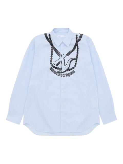 Comme des Garçons SHIRT x A$AP Nast Chain pinstripe shirt