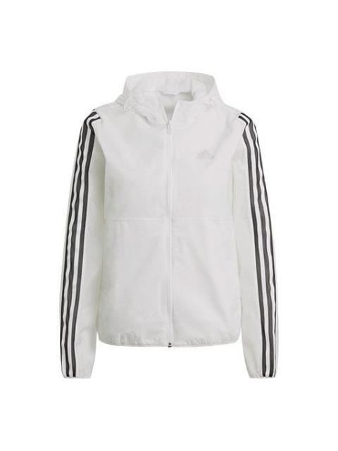 adidas (WMNS) adidas W 3s Wb Sports Training Hooded Woven Jacket White GQ0594