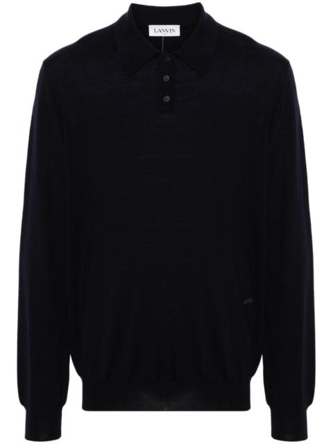 Lanvin logo-embroidered polo shirt