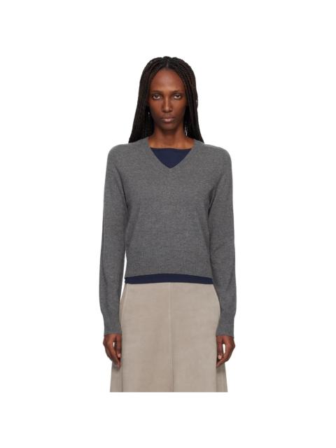 arch4 Gray Boston V-Neck Sweater