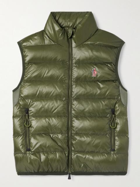 Moncler Grenoble Logo-Appliquéd Mesh-Trimmed Quilted Ripstop and Stretch-Jersey Down Gilet