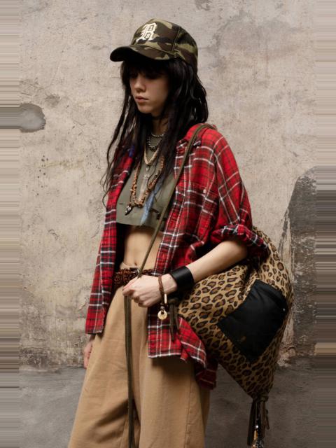 R13 OVERSIZED BOXY SHIRT - RED PLAID
