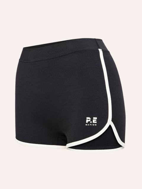 P.E NATION HALF TIME 3" SHORT IN BLACK & WHISPER WHITE