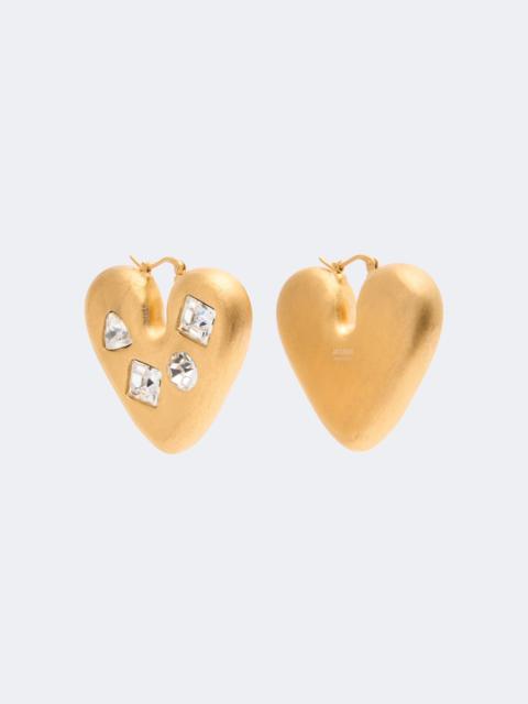 JACQUEMUS Coeur embellished earrings