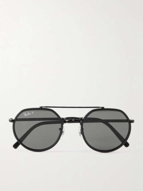 Round-Frame Metal Sunglasses