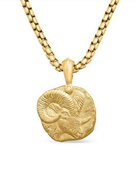 DAVID YURMAN Men's Amulet in 18K Yellow Gold - Aries