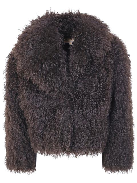 MICHAEL KORS Cropped Faux Fur Peacoat