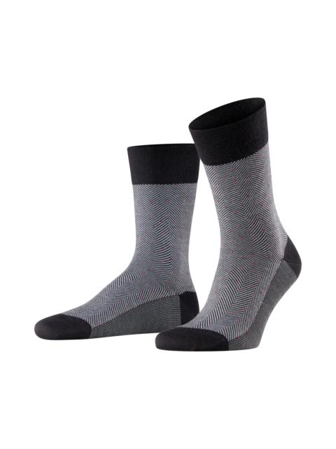 Sensitive Herringbone Wool Blend Socks