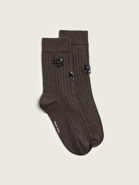 Simone Rocha Embellished Merino Silk Ankle Socks