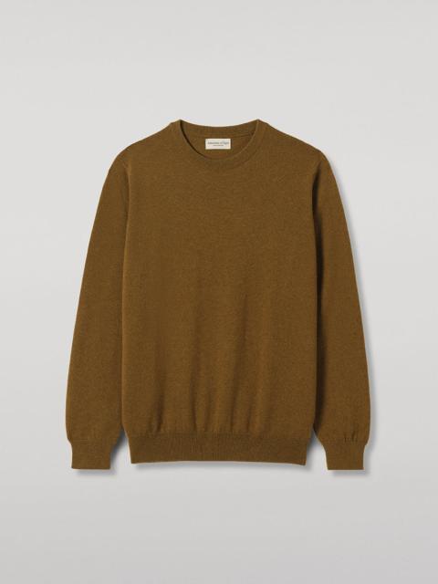 Johnstons of Elgin Reuben Green Cashmere Crew Jumper