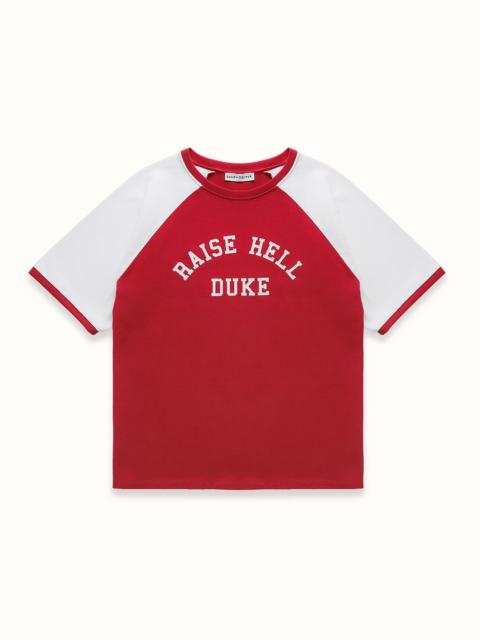 DUKE + DEXTER MC Raise Hell Cherry Red + Vintage White College T-Shirt