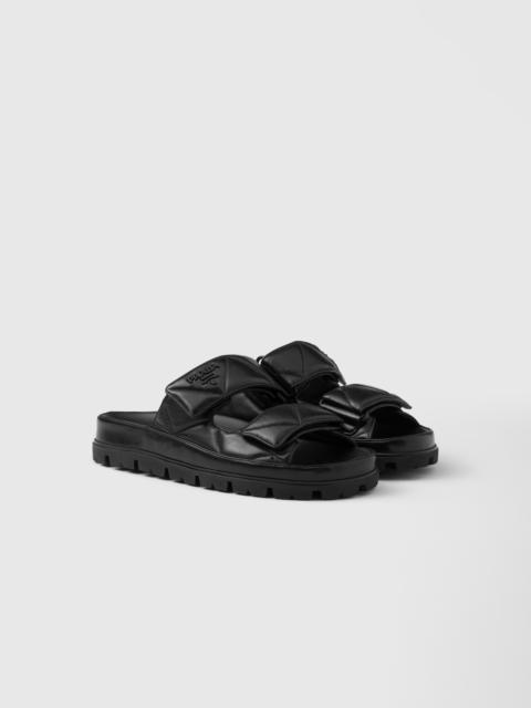 Padded nappa leather sandals