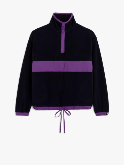 Mackintosh PURPLE & NAVY FLEECE POPOVER JACKET