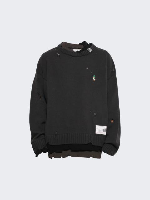 Maison MIHARAYASUHIRO Layered Knit Pullover Black
