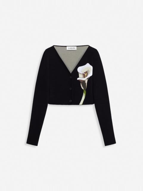 Lanvin V-NECK JACQUARD CARDIGAN