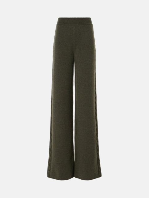 Napier cashmere wide-leg pants