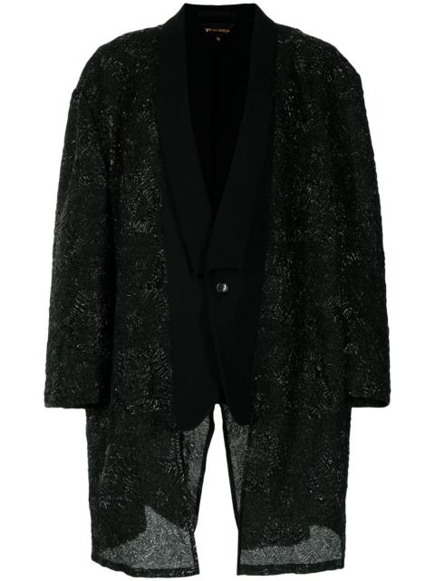 Comme Des Garçons midi single-breasted blazer