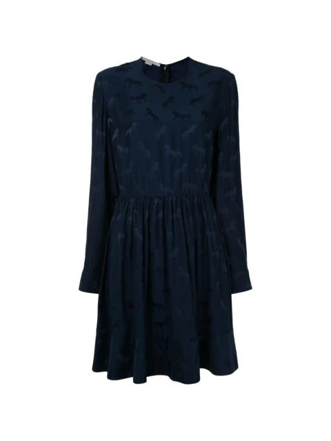 Stella McCartney horse print pleated mini dress
