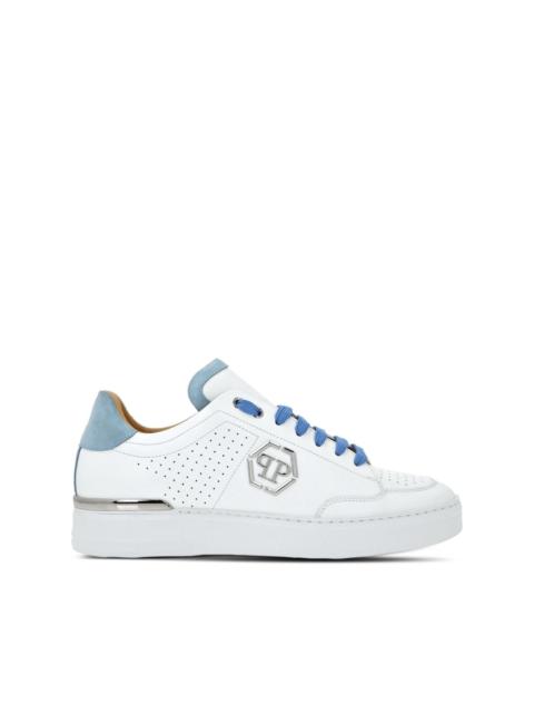 Hexagon panelled low-top sneakers