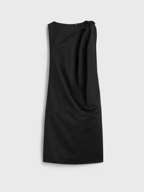 Shoulder-twist dress black