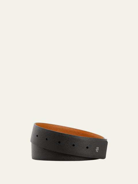 Prada Men's Reversible Saffiano Leather Belt Strap