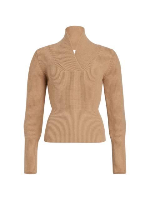 PATOU split cuffs knit sweater