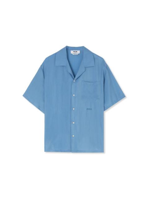 MSGM Cupro bowling shirt