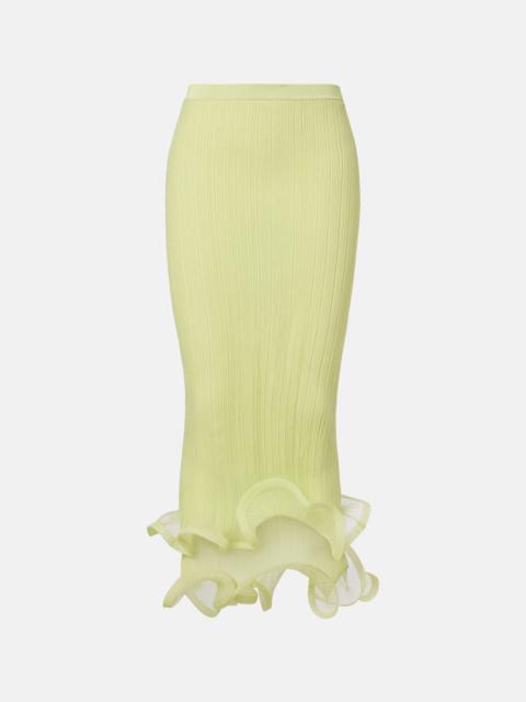 SIMKHAI Ruffled midi skirt