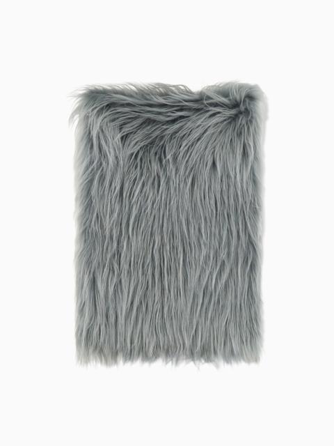 GIORGIO ARMANI DOUBLE-TEXTURE STOLE IN CASHMERE AND COTTON VELVET
