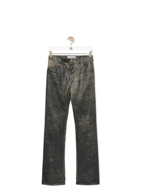 Bootleg trousers in nappa calfskin