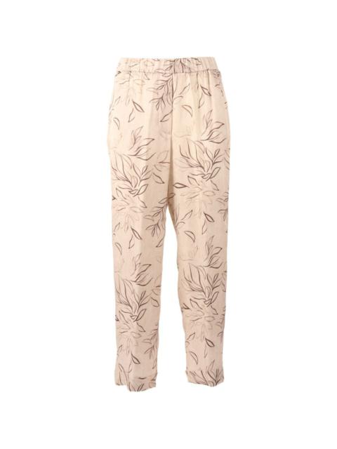 PESERICO floral-print trousers