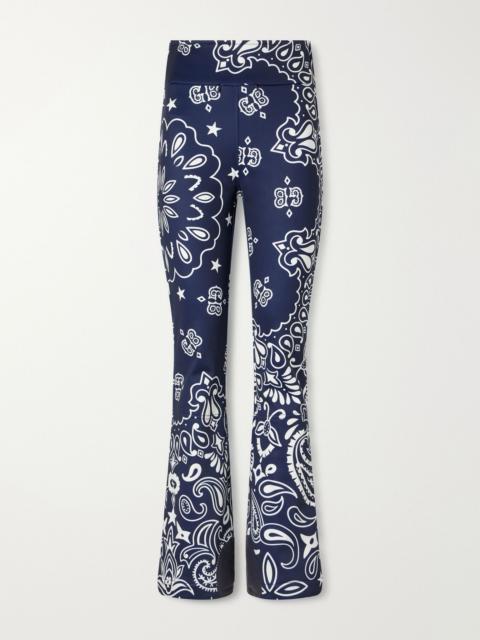 GOLDBERGH Shiro paisley-print shell flared ski pants Blue