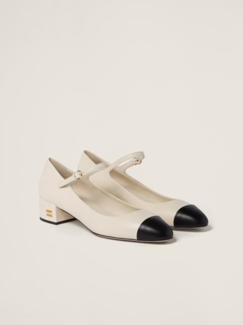 Miu Miu Two-tone leather pumps