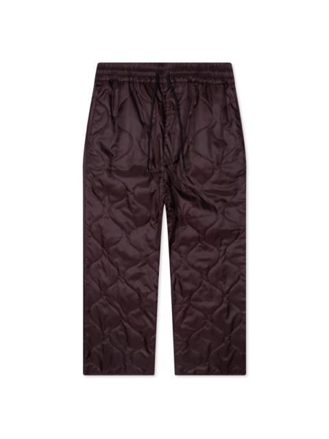 PLEADED PADDED PANTS - AUBURN