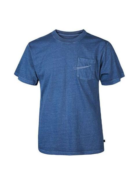 Nike Nike AS M NK SB Tee PKT Round Neck Short Sleeve Navy Blue CW1467-469