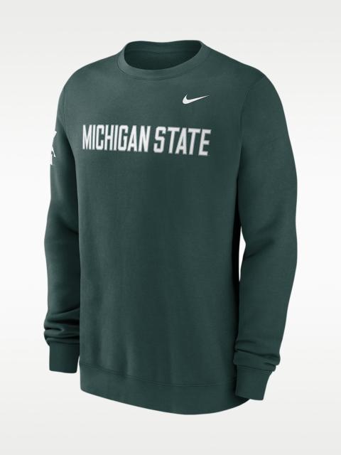 Nike Michigan State Sideline Club Men's Nike College Pullover Crew