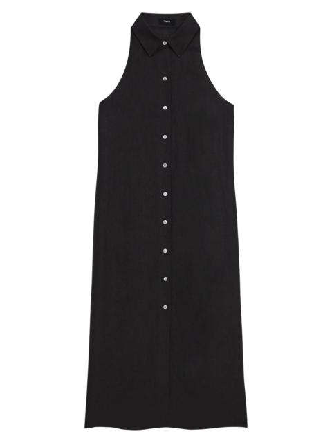 Theory Women's Chambray Button-Front Shirtdress - Black