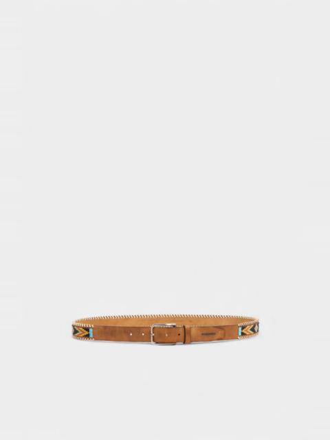 BRAIDS & BEADS BUCKLE BELT