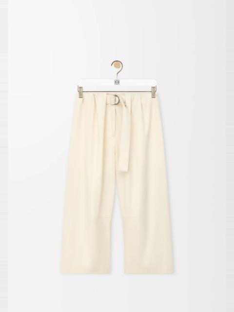 Loewe Cropped belted trousers in cotton and silk