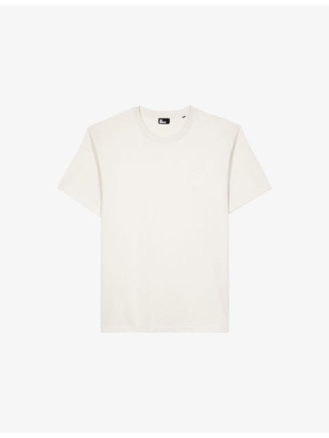 The Kooples Brand-Embroidered Short-Sleeved Cotton-Jersey T-Shirt