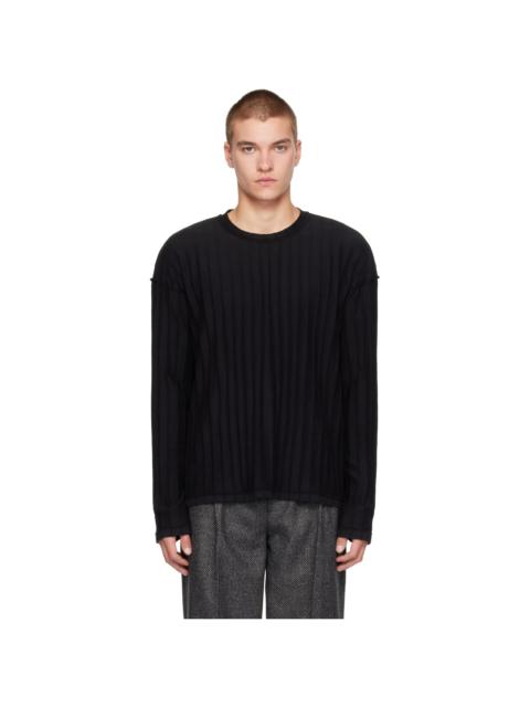 mfpen Black Round Neck Sweater